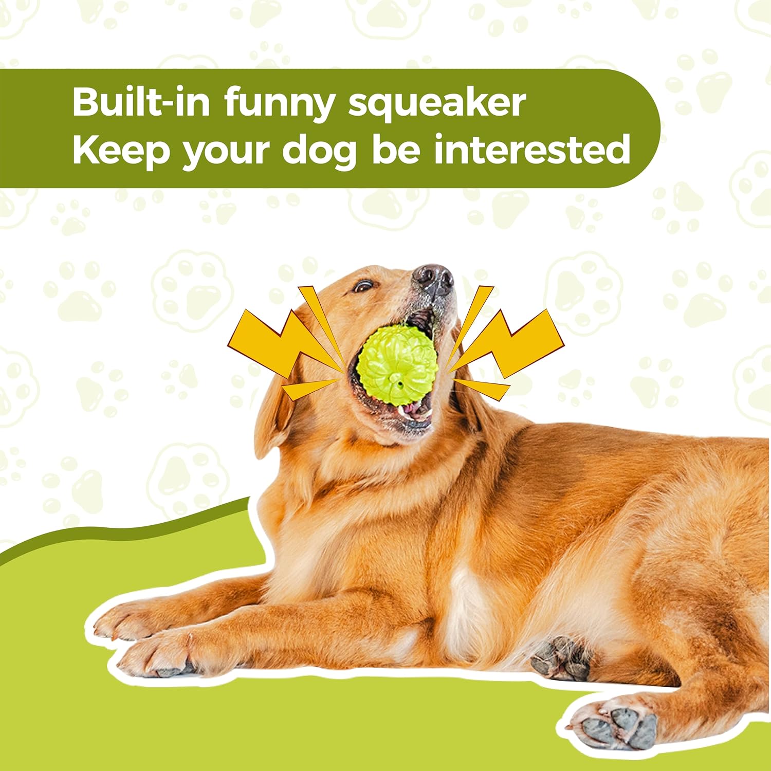 Tough Squeaky Chew Toy for Dogs – Natural Rubber, Fun & Durable