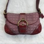 Vintage Y2K Coach Mini Soho Canvas and Suede Burgundy Bag 🍒✨💕 - Image 2