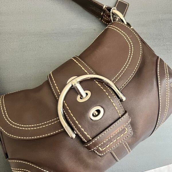 Vintage Y2K Coach Brown Mini SohoLeather Shoulder ❤️✨