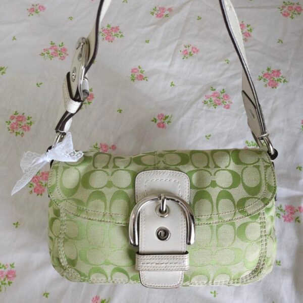 Y2K Coach Lime Green Soho Shoulder Bag Purse 🍒✨💕