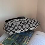 Coach Signature Buckle Shoulder Bag - Black/Grey/Silver 🍒✨💕 - Image 7