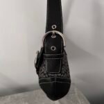 Coach signature buckle demi shoulder bag - black/grey/silver 🍒✨💕 - Image 3