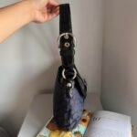 Coach signature soho buckle shoulder bag - black/navy/silve 🍒✨💕 - Image 4