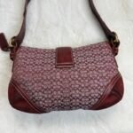 Vintage Y2K Coach Mini Soho Canvas and Suede Burgundy Bag 🍒✨💕 - Image 5