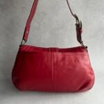 Coach signature pleated buckle shoulder bag - red 🍒✨💕 - Image 3