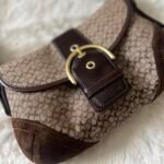 Y2K Coach Brown Suede Jacquard Mini Soho Shoulder Purse ❤️✨ - Image 3