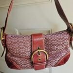 Y2k Vintage Coach Mini Soho Suede Signature Shoulder Purse 🍒✨💕