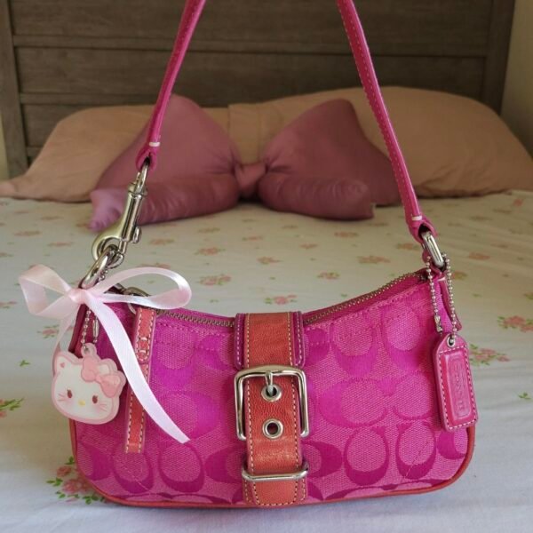 Vintage Y2K Coach Dark Red Soho Buckle Purse Shoulder 🍒✨💕