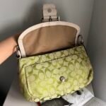 Coach signature buckle shoulder bag - lime-green/white/silver 🍒✨💕 - Image 5