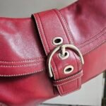 Y2K Vintage Coach Dark Red Soho Buckle Flap Shoulder Purse 🍒✨💕 - Image 2