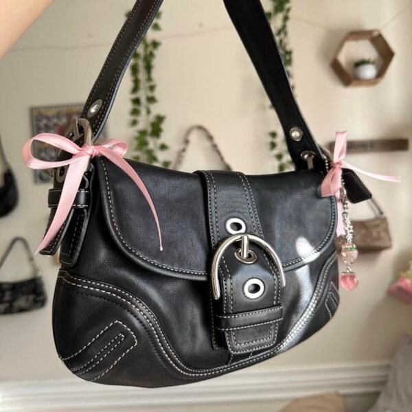 Coach mini soho leather baguette 🍒✨💕