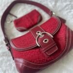 Y2K Coach Cherry Red Jacquard Mini Soho Shoulder Bag ❤️✨ - Image 3