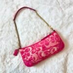 Y2K Coach Pink Chenille and Python  Pochette Purse ❤️✨ - Image 4